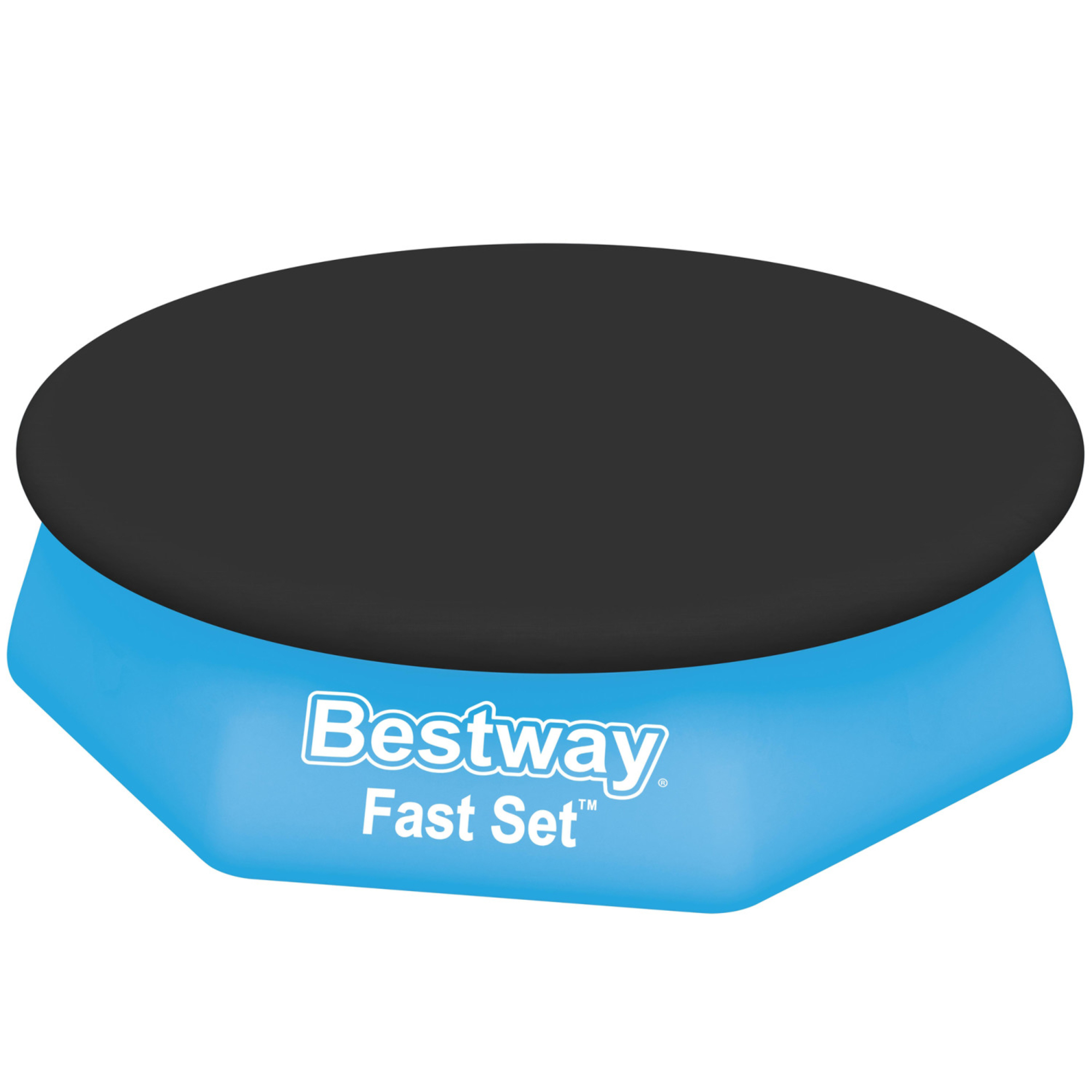 Bestway 8' Round Pool Cover, Above Ground Pool Protector, Clear Water Maintenance Accessory